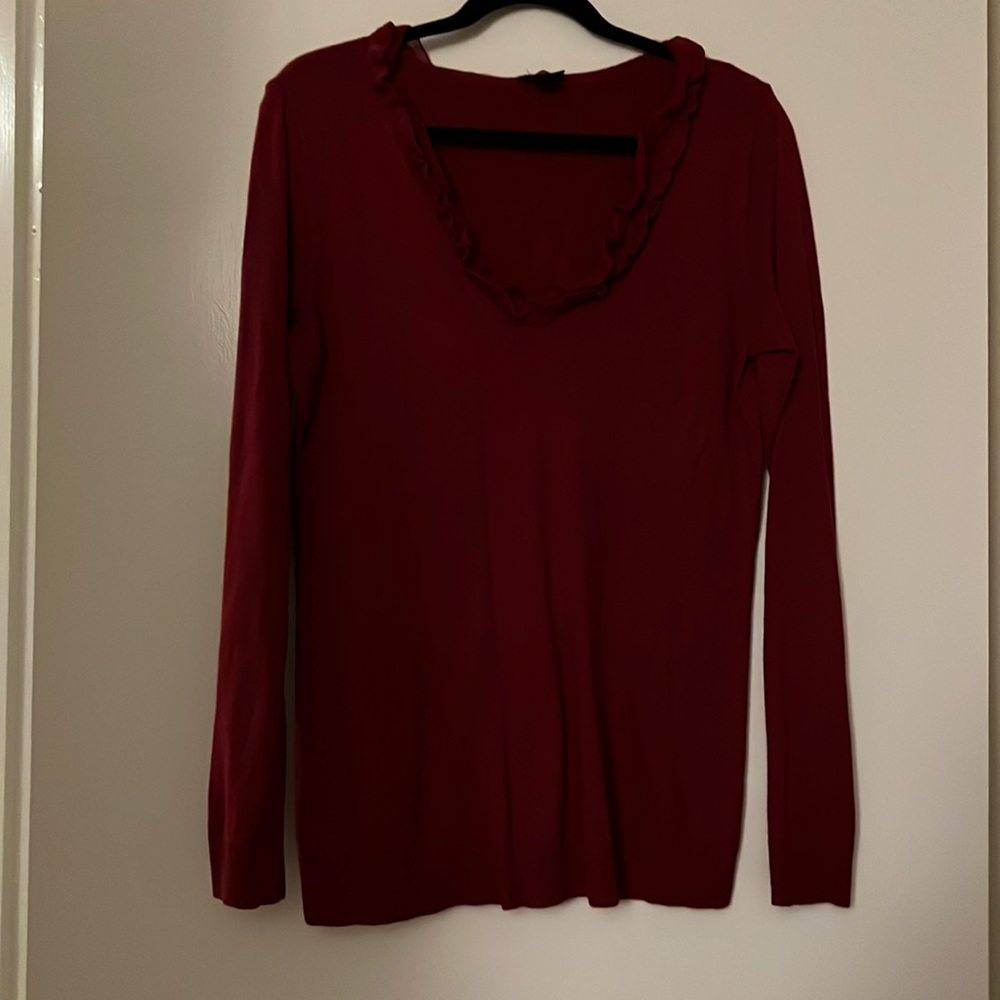 Ann Taylor, red sweater